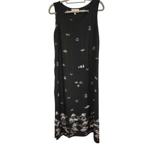 Vintage S David Dart‎ 90s Y2K Whimsigoth Mad Hatter Tea Party Black White Dress